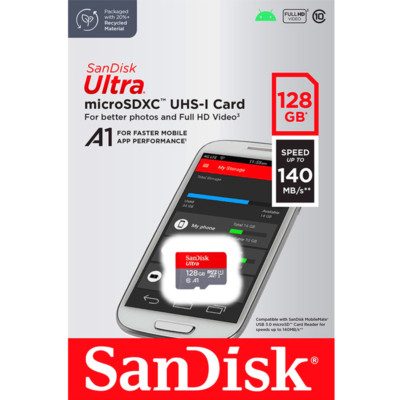 SanDisk 128GB micro SD SDXC memory Card 140MB/s Ultra 128G Class 10 UHS-1 A1