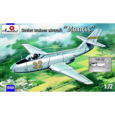 Amodel 72232 Scale model kit 1:72 Yakovlev Yak-32 Mantis Soviet trainer aircraft
