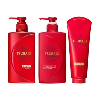 TSUBAKI Premium Moisturizing Glossy Hair Repair Shampoo+Conditioner+Treatment,3