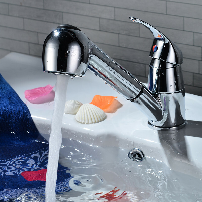 Modern Bathroom Taps Basin Sink Mixer Pull Out Faucet Bath Bathtub