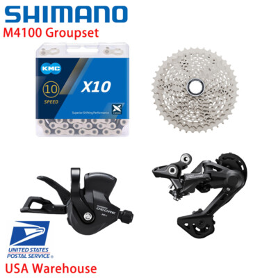 shimano deore m4100 shifter leverm4120 rear derailleur 10 speed groupset mtb 175341451763