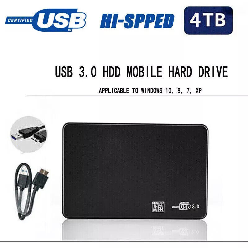 4TB USB 3.0 Mobile Hard Disk Drive Disk High-speed Transmission