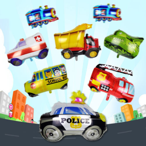 Cartoon Foil Balloon School Bus Car Truck Balloons Birthday Party