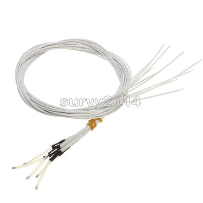 2/5/10/50PCS 100K ohm 3950 1% NTC Thermistor With Cable For 3D Printer Reprap