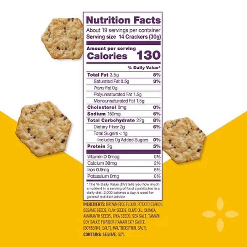 Crunchmaster 5 Seed Multi-Grain Crackers, 10 oz. – 2 Packs, Crispy & Nutritious 