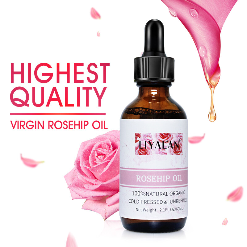 Organic Rosehip Oil Vegan Premium Quality Cold Pressed Moisturizer For Face Hair