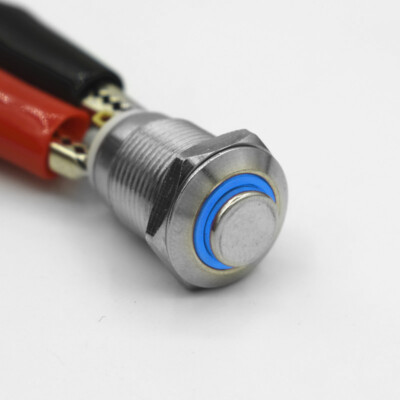 Small 8mm 10mm Metal Push Button Switch 4pin LED Latching Momentary Waterproof