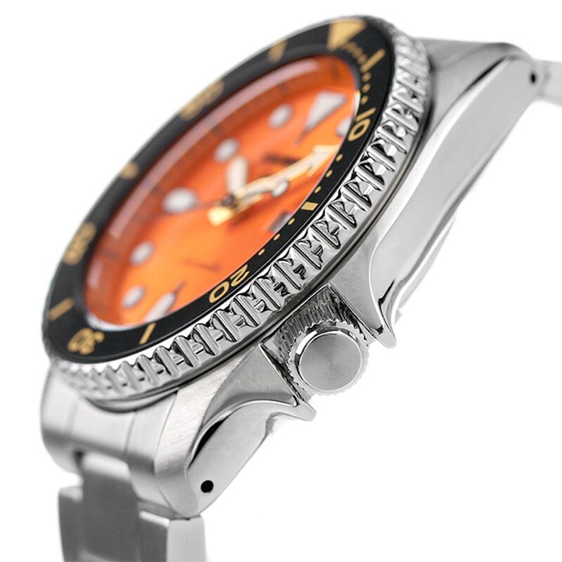 Pre-owned Seiko 5 Sports Sbsa231 Orange Dial Automatic Mechanical Diver Men Watch Japan