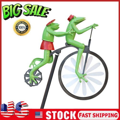 Frog Windmill 3d Bicycle Yard Garden Decoration