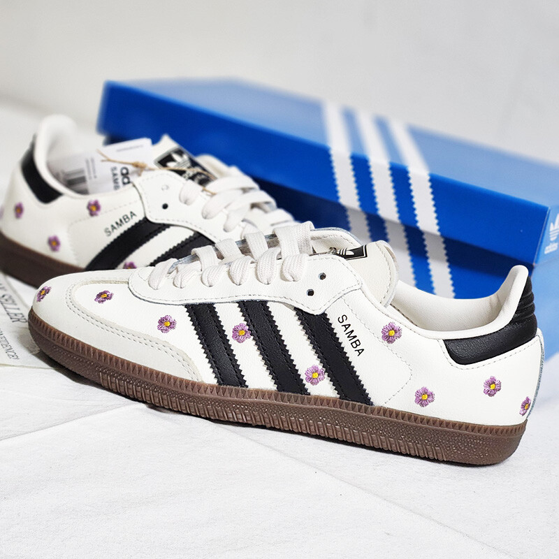 ★adidas★ Samba OG W White IF4398 W Adidas Samba OG Light Purple Floral Cloud White Black