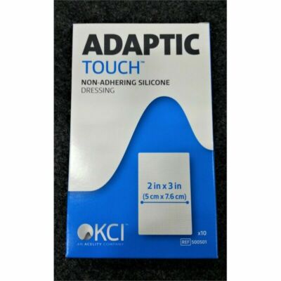 KCI 500501 ADAPTIC Touch Non-Adhering Silicone Dressing 3'' x 2'' (box of 10)