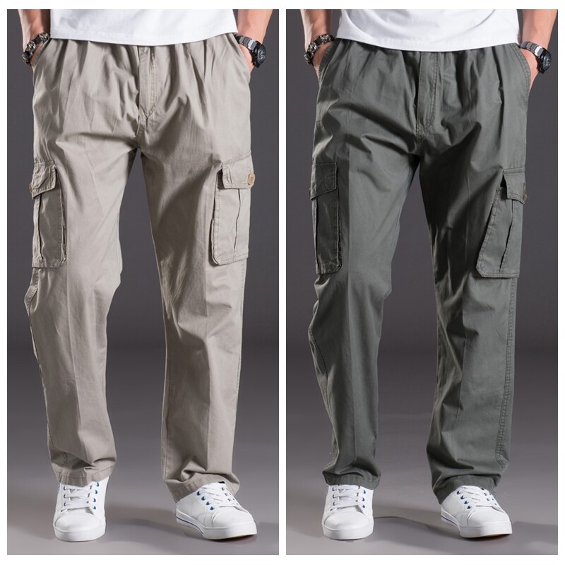 Hommes en Vrac Pantalon Cargo Combat Bouffant Pêche Taille Élastique Vêtement