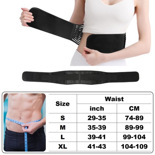 Self Heating Magnetic Back Support Lower Lumbar Brace Adjust Belt Pain Relief