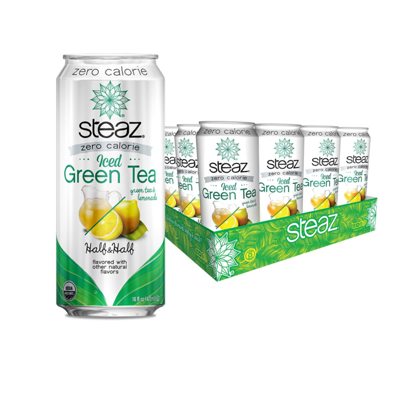 Z Organic Zero Calorie Iced Green Tea, Half & Half, 16 Oz (p