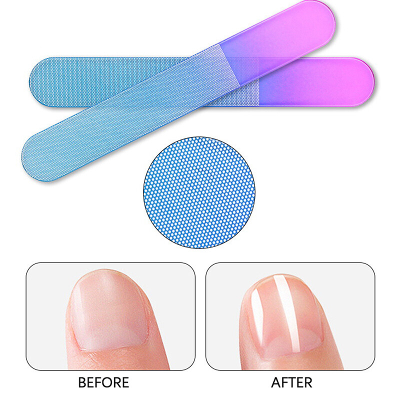 Nano Glass Nail File Sanding Polishing Buffer Block Nailfile Manicure.JN