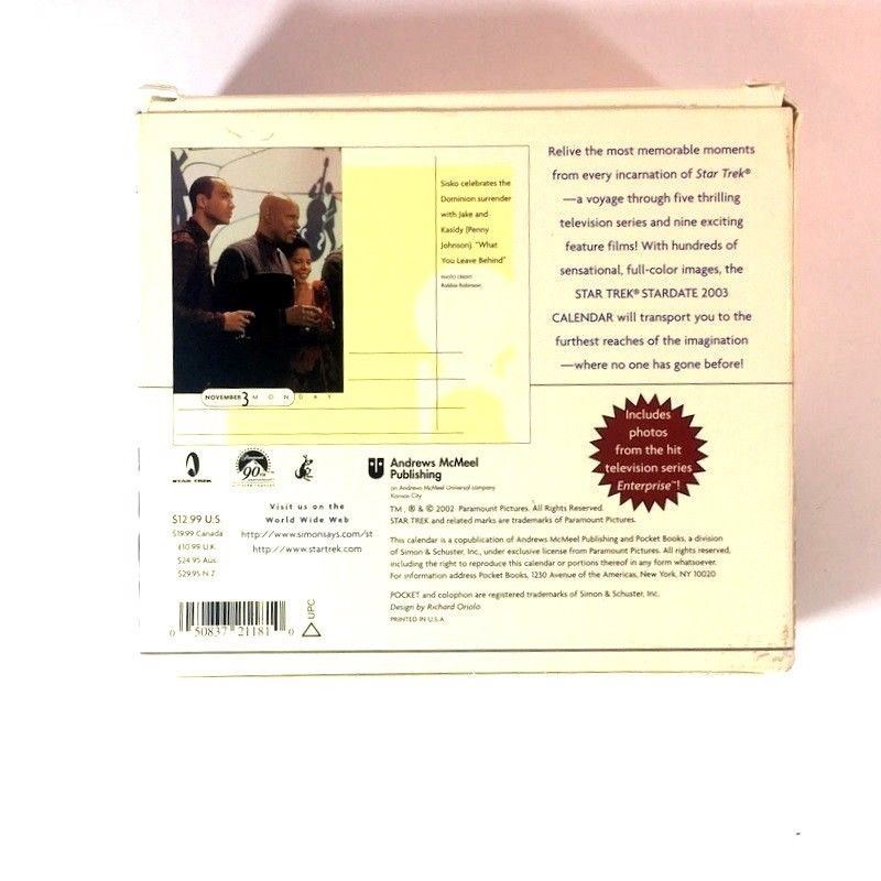 Star Trek Calendar 2003 Star Date Desk Flip Tear Off Science Fiction Trekkie