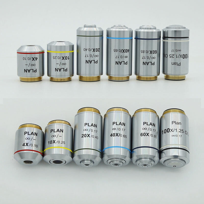 1PC 4X 10X 20X 40X 60X 100X Infinity Plan Objective Lens for Olympus Microscope