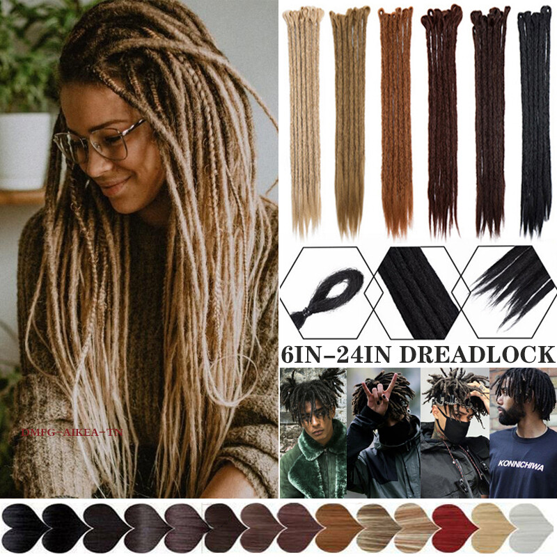 24" Dreadlock Dread Lock Twist Crochet Braid Faux Locs Hair