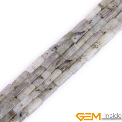 4x13mm Natural Assorted Gemstones Tube Cuboid Loose Beads for Jewelry Making 15''