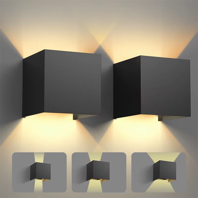 Modern LED Wall Lamp Black, Up And Down Indoor Outdoor DC110-220V For Living Roo