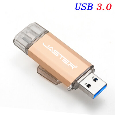 2 In 1 OTG USB 3.0 Flash Drive TYPE-C Pen Drive Free Logo 64GB Memory Stick 32GB