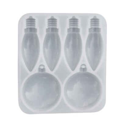 Light Bulb Shape Christmas Ornament Resin Molds Silicone Casting Molds DIY Craft