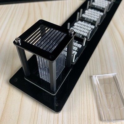 Assembled Pseudo Glow Tube Clock Luminous Electronic Creative Birthday Gift US