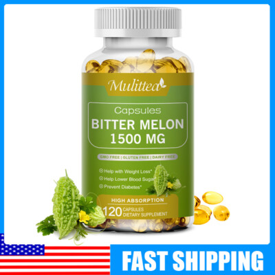 120 CAPSULES BITTER MELON ORGANIC SUPPLEMENT BLOOD SUGAR SUPPORT GLUCOSE LEVELS