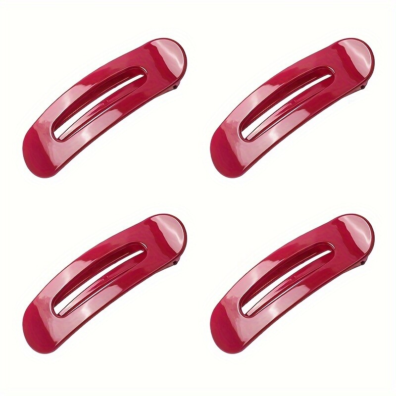 4 PCS Women Large Hair Clips Snap Hairpins Slides Girls Kids hair Clamps Decor
