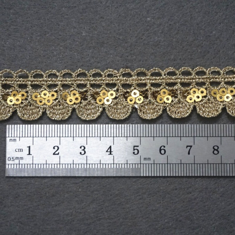 2cm 9.1m Sequin Bordure Dentelle Paillettes Broderie Ruban DIY Couture Artisanat