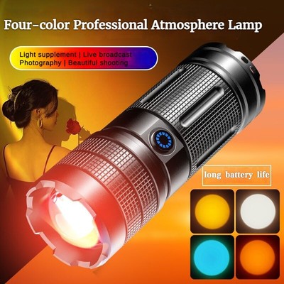 4 IN1 LED Photography Video Lighting Flashlight Ambient Fill Lighting Zoomable