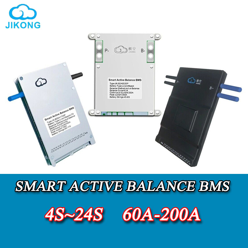 JK Smart Bms 8-24S 60-200A LiFePo4 Li-ion Active Balancer BT/RS485/LCD lot US。