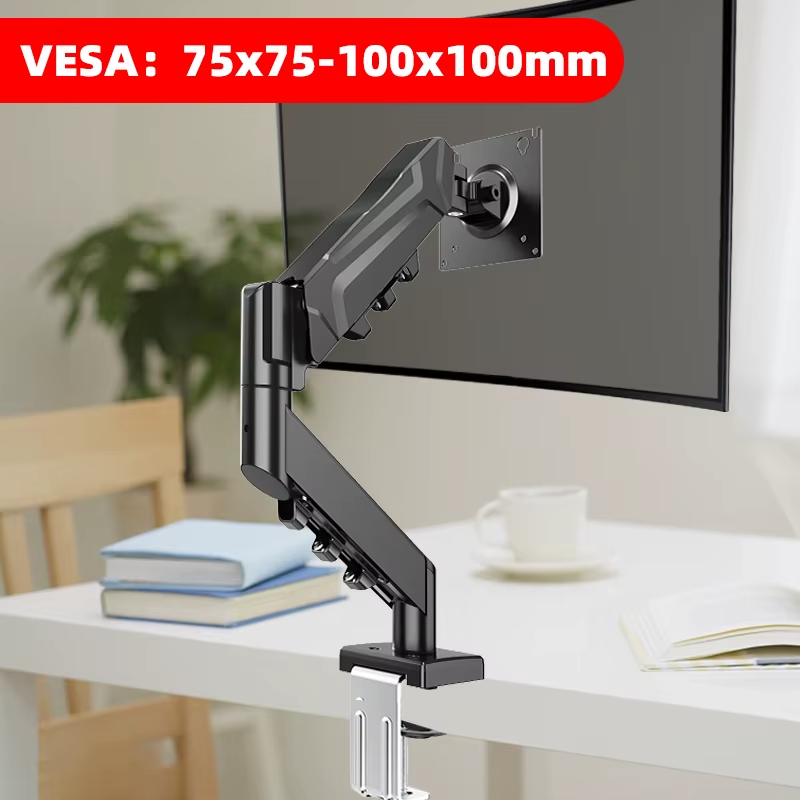 Single Monitor Mount for Screens VESA up to 32" Computer Bracket Adjustable Disp