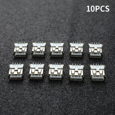 10Pcs USB Type A Standard Port Female Solder Jacks Connector PCB Socke.nu