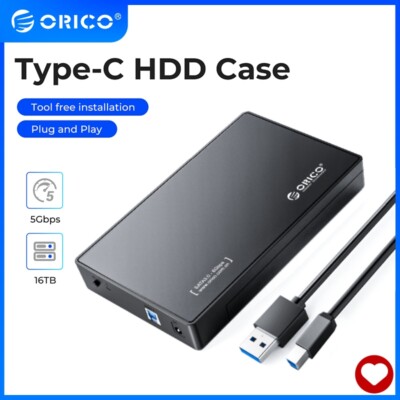 ORICO 3.5'' SATA USB 3.0 Hard Drive Disk HDD SSD Enclosure External Laptop Case