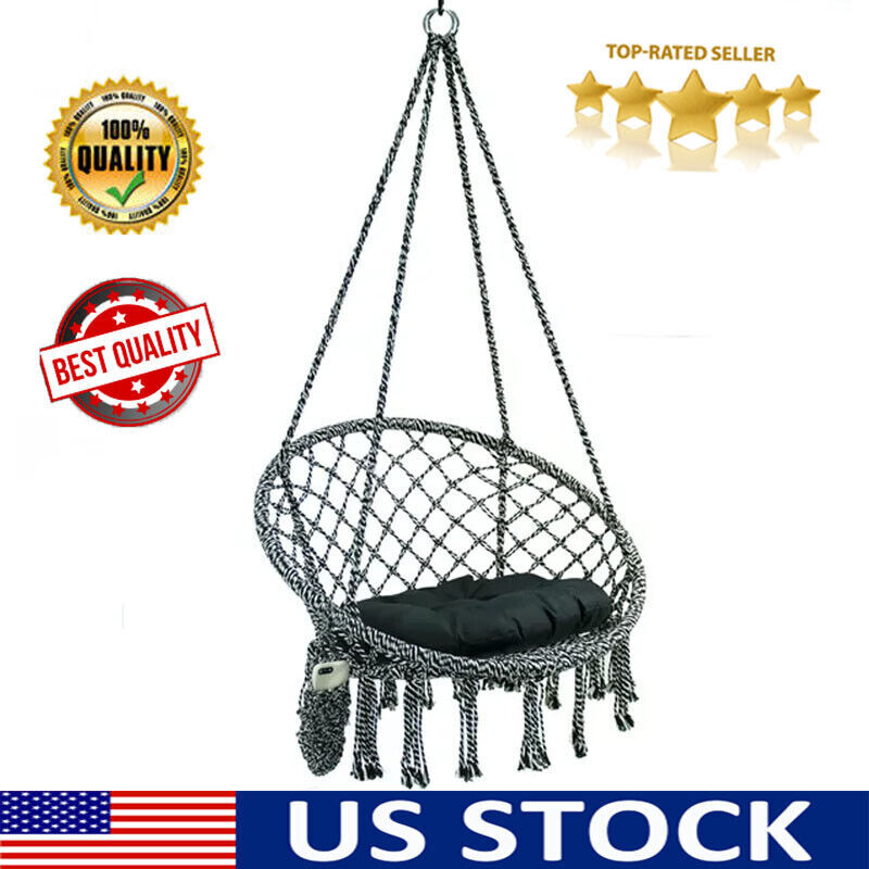 Swing Ourdoor Indoor Rope Patio Camp Cotton Garden 250lb
