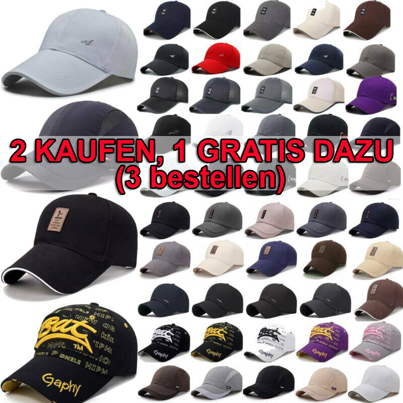 Damen Herren Basecap Kappe Baseball Cap Mütze Verstellbar Sport Kappe Sonnenhüt