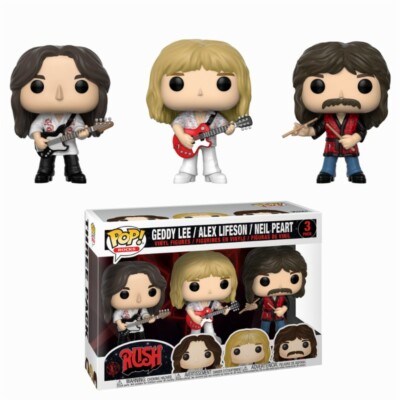 Rush Band Geddy Lee Alex Lifeson Neil Peart POP! Rocks 3-Pack