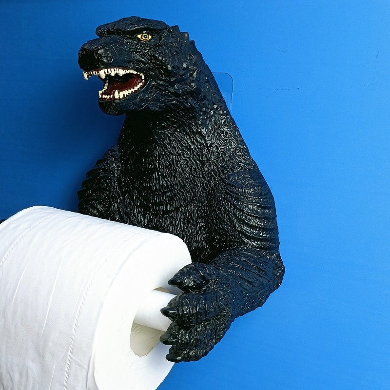 DIY Resin Godzilla Toilet Paper Holder Roll Towel Rack Tissue