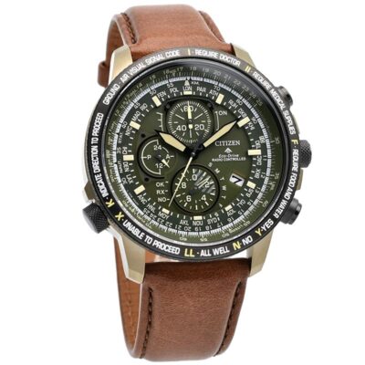 Pre-owned Citizen Promaster At8194-11x Sky Series Eco-drive Radio Titanium Watch Cal.h804