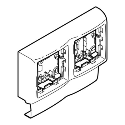 Cadre double Appareillage Saillie de Legrand prof. 15 KEVA 11832 Planet Wattohm