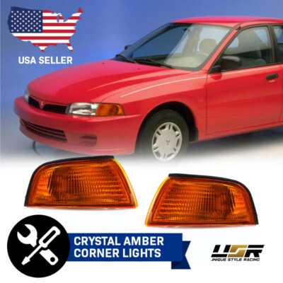 JDM Style Amber Corner Light For 97-02 Mitsubishi Mirage 4D / 97-98 Lancer EVO 4