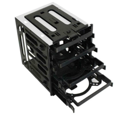 5.25'' to 4x 3.5'' SATA SAS Hard Drive HDD Cage Rack Trays Caddy Bay Slots NEW