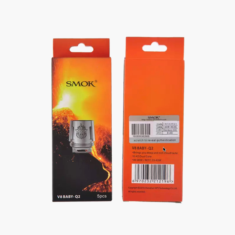 5Pack SMOK TFV8 Baby M2 / Big Baby Beast Coils V8 / Q2 / X4 / T8 (US NEW) LOT