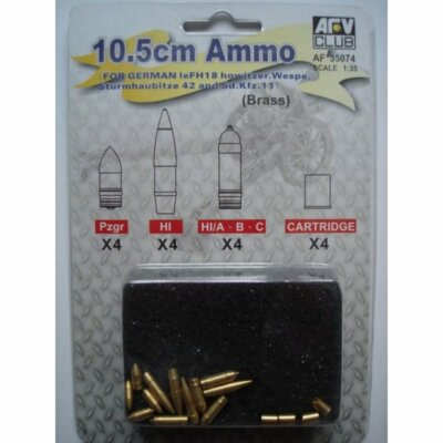 AFV Club 1/35 10.5 cm AMMO FOR GER.LEFH18 HOWITZER AF35074