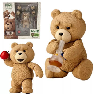 10 cm TED 2 Film Teddybär 4 Zoll in Schachtel bewegliche Actionfigur Spielzeug