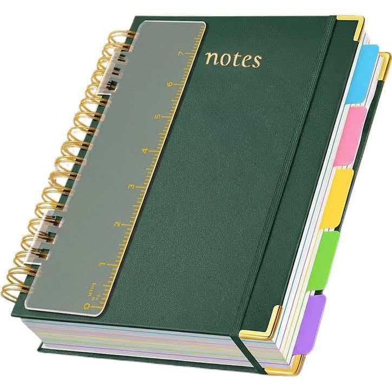 Hardcover Spiral Notebook Journal Notebook with Tabs150 Pages 5 Subject Notebook