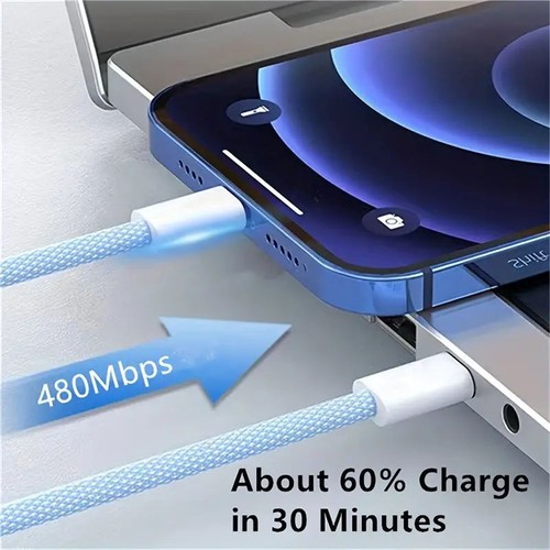 IPhone 16 15 Pro Max USB-C to USB-C Cable Fast Charger lot Type C Charging Cord