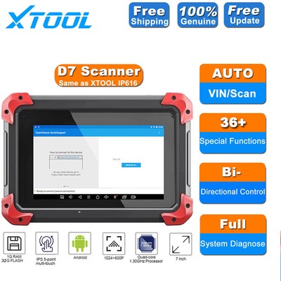 XTOOL D7 Bidirectional Scanner Car IMMO Key Fob Coding Auto VIN Scan All System
