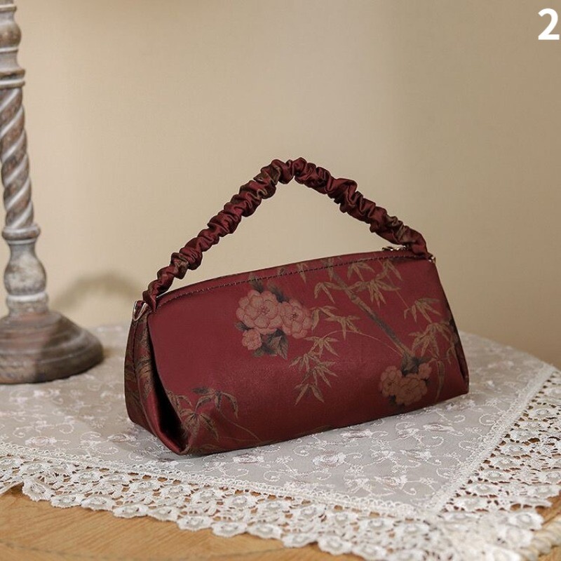 Lady Ethnic Retro Style Handbag Chinese Crossbody Bag Zipper Party Handbag Decor